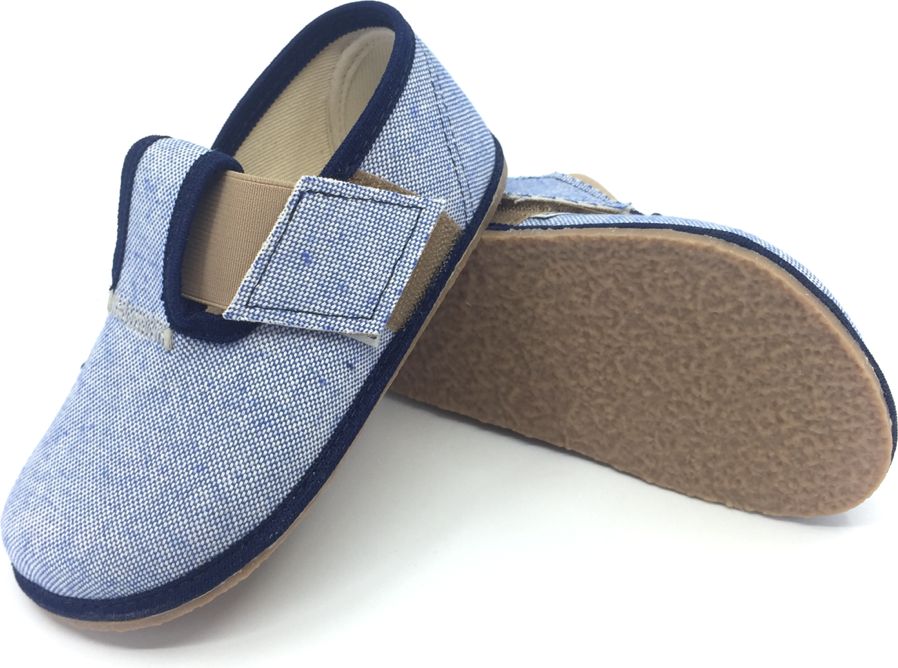 Barefoot papuče Pegres BF01 modré Velikost: 20 - obrázek 1