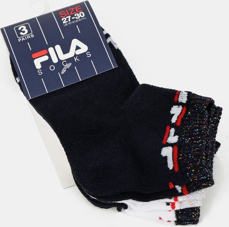 Ponožky 3 páry FILA | Černá | Dívčí | 27-30 - obrázek 5