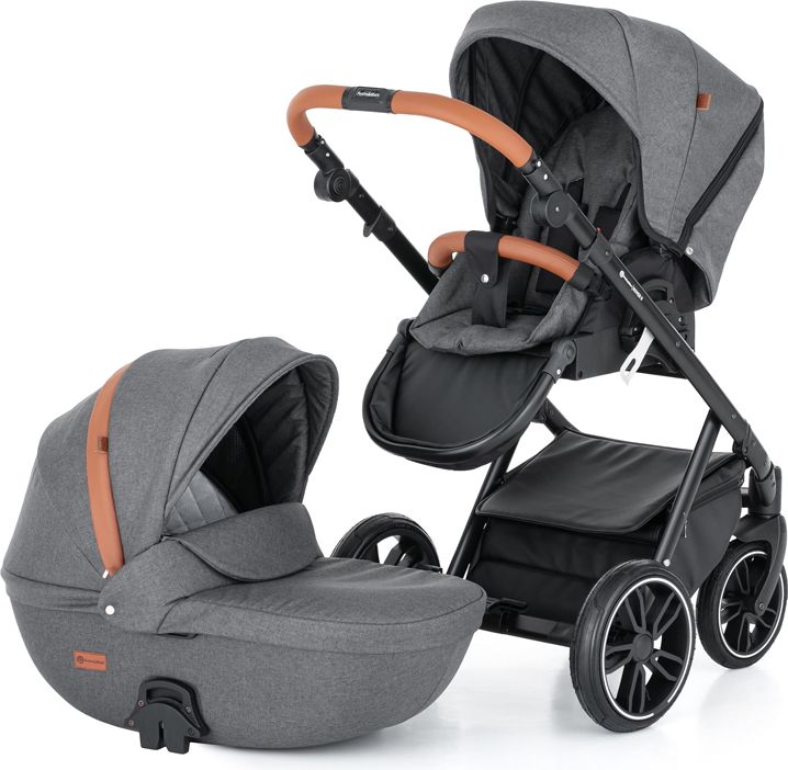 PETITE&MARS Kočárek kombinovaný Rover II 2v1 Grey + Autosedačka Rover II II Universal Black - obrázek 2