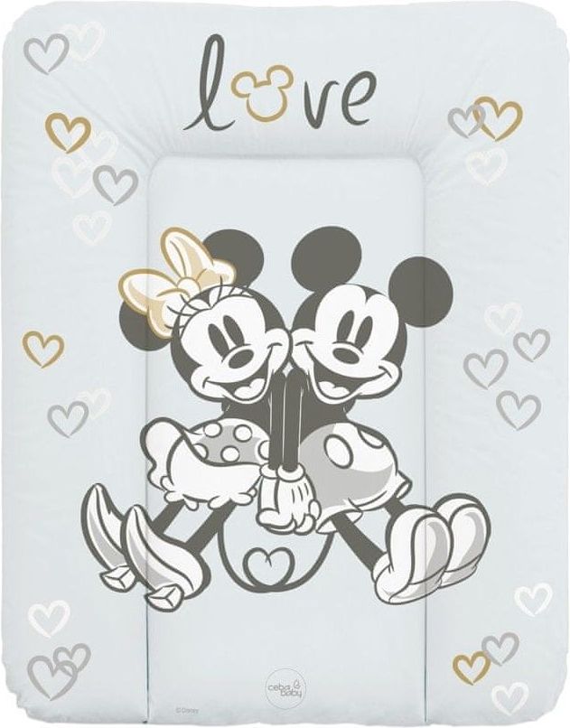 Ceba Baby Podložka přebalovací měkká na komodu 50x70 Disney Minnie & Mickey Grey - obrázek 1
