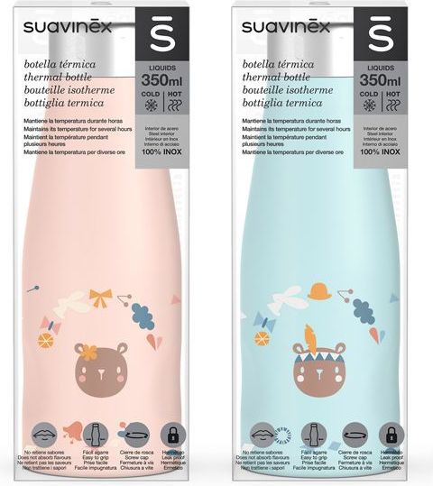 Suavinex Termo nerezová láhev 350 ml Forest - obrázek 2