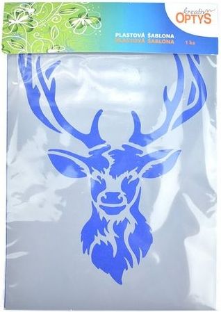 Šablona Hlava jelena 1, 20 x 30 cm, plast - obrázek 1