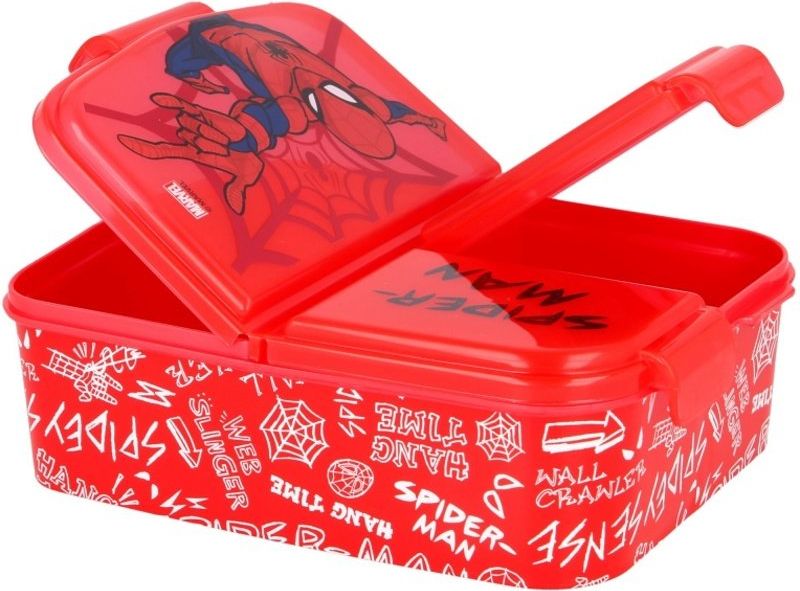 Stor · Multibox na svačinu Spiderman se 3 přihrádkami - obrázek 1