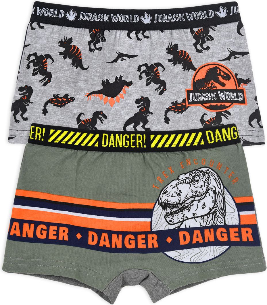 JURRASIC WORLD Chlepceké boxerky Z bio BAVLNY JURASSIC WORLD šedé Velikost: 92-98 - obrázek 1