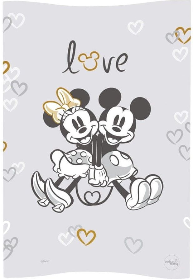 Ceba Baby Podložka přebalovací měkká COSY 50x70 Disney Minnie & Mickey Grey - obrázek 1