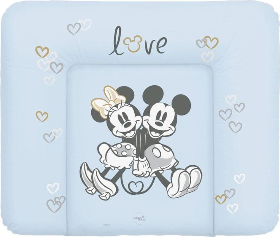 Ceba Baby Podložka přebalovací měkká na komodu 85x72 Disney Minnie & Mickey Blue - obrázek 1