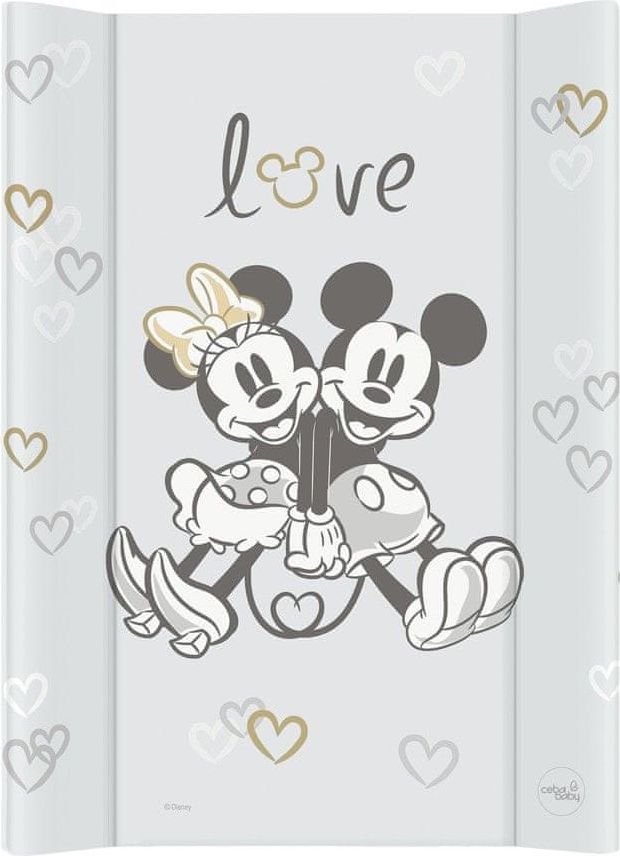 Ceba Baby Podložka přebalovací s pevnou deskou COMFORT 50x70 Disney Minnie & Mickey Grey - obrázek 1