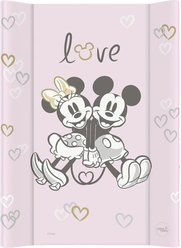 Ceba Baby Podložka přebalovací s pevnou deskou COMFORT 50x70 Disney Minnie & Mickey Pink - obrázek 1