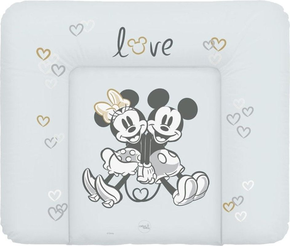 Ceba Baby Podložka přebalovací měkká na komodu 85x72 Disney Minnie & Mickey Grey - obrázek 1