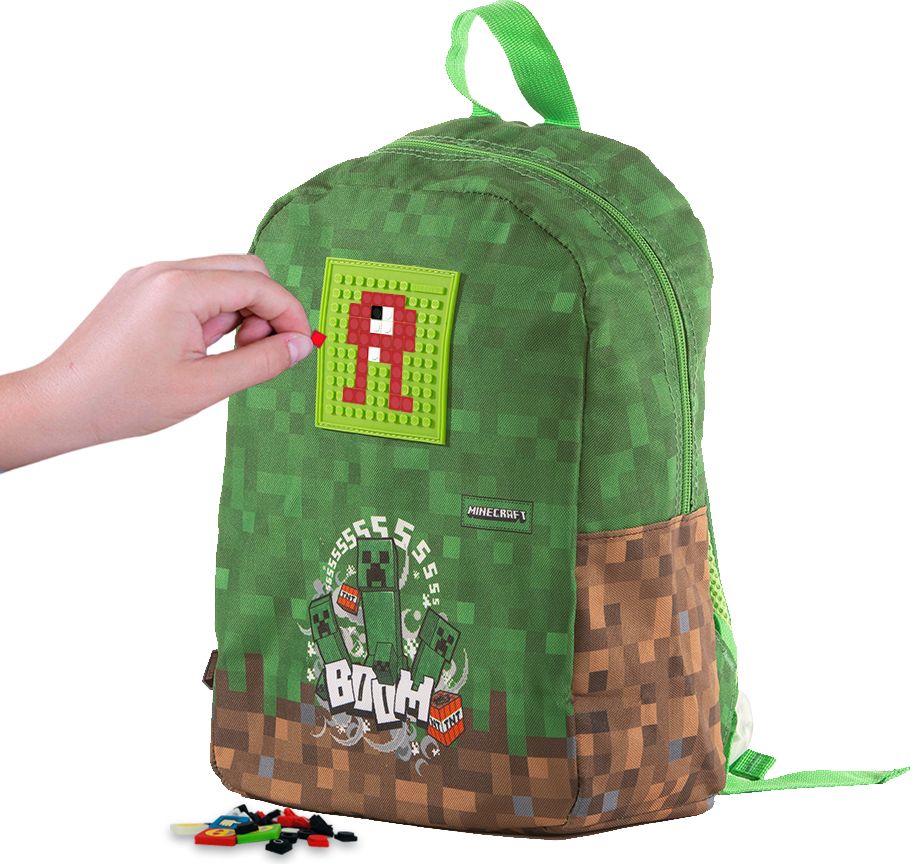 PIXIE CREW & MINECRAFT dětský batoh zeleno-hnědý - obrázek 2