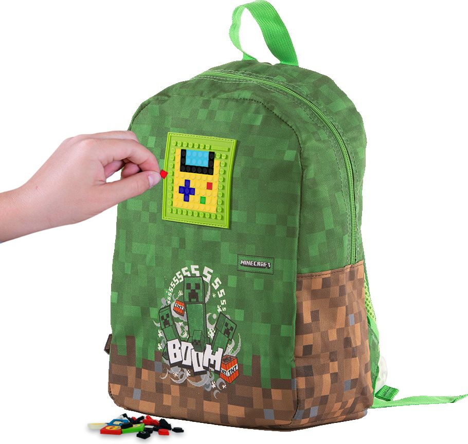 PIXIE CREW & MINECRAFT dětský batoh zeleno-hnědý - obrázek 3