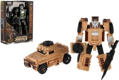Transformer auto/robot vojenský plast 14cm 2 barvy v krabičce 13x18x5cm - obrázek 1