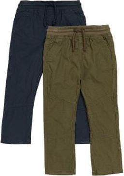 Marks & Spencer Bavlněné ripstopové kalhoty, 2 ks v balení (2–7 let) vícebarevná 4-5 let - obrázek 1