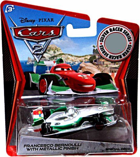 Mattel CARS 2 (Auta 2) - Francesco Bernoulli Silver Metallic Finish - obrázek 1