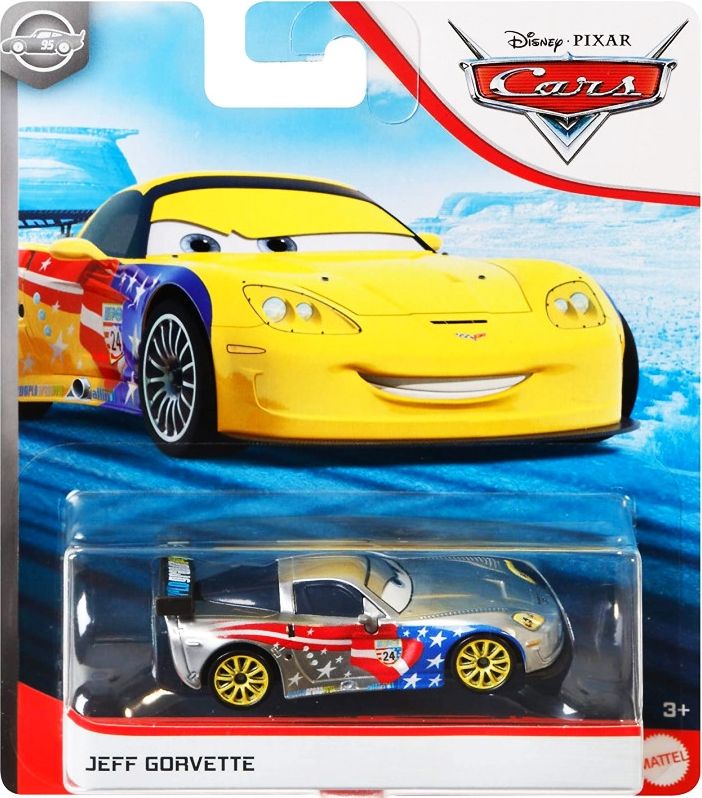 Mattel CARS (Auta) - Jeff Gorvette Silver Metallic Finish - obrázek 1
