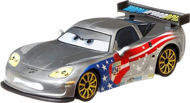 Mattel CARS (Auta) - Jeff Gorvette Silver Metallic Finish - obrázek 2