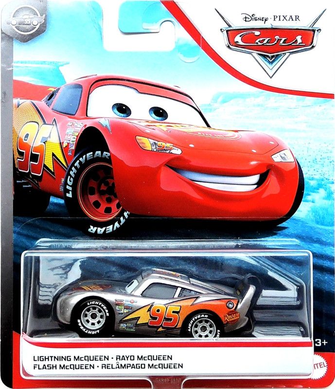 Mattel CARS (Auta) - Lightning McQueen with Metallic Finish Silver - obrázek 1