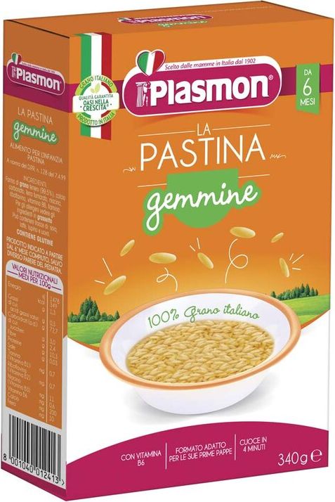 PLASMON Těstoviny pšeničné Gemmine rýže 340 g - obrázek 1