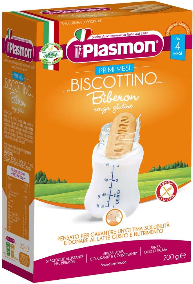 PLASMON Sušenky bezlepkové do lahvičky 200 g, 4m+ - obrázek 1