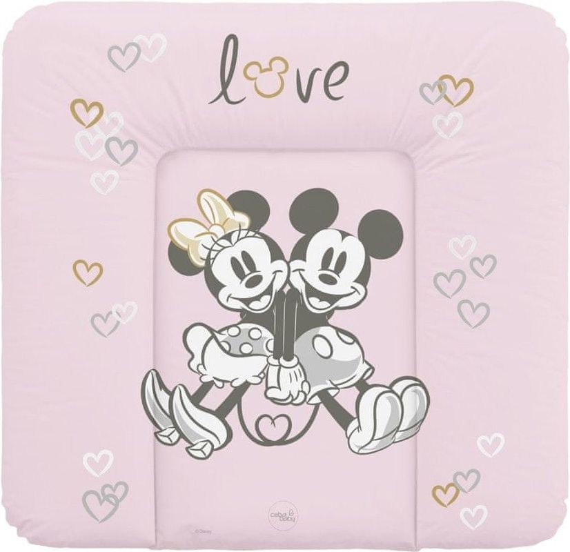 Ceba Baby Podložka přebalovací měkká na komodu 75x72 Disney Minnie & Mickey Pink - obrázek 1