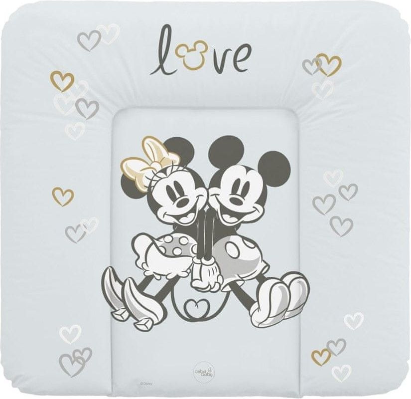 Ceba Baby Podložka přebalovací měkká na komodu 75x72 Disney Minnie & Mickey Grey - obrázek 1