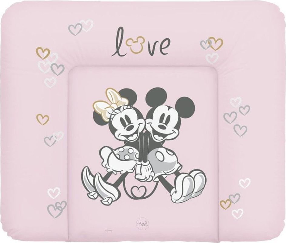 Ceba Baby Podložka přebalovací měkká na komodu 85x72 Disney Minnie & Mickey Pink - obrázek 1