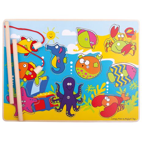 Bigjigs Toys Dřevěný mořský rybolov - obrázek 1