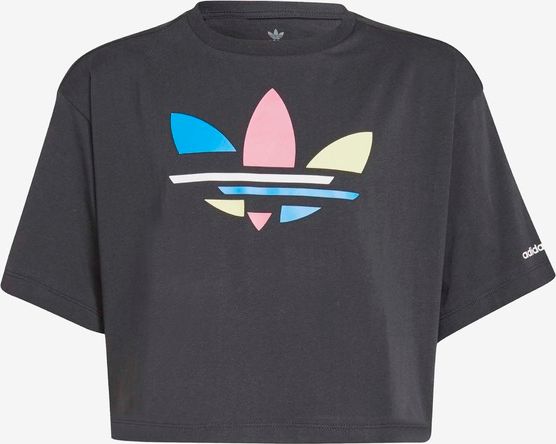 Cropped Tee Triko dětské adidas Originals | Černá | Dívčí | 152 - obrázek 1