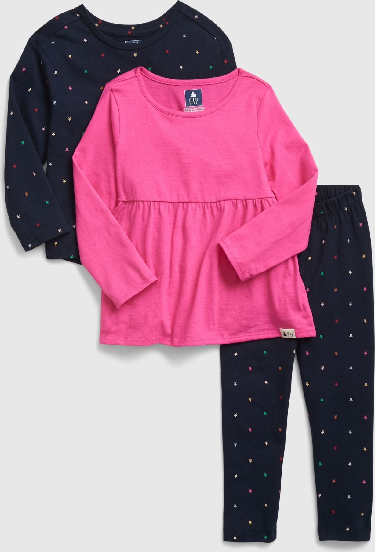Dívky - Dětský organic outfit 3 kusů Barevná - 80-86 - obrázek 1