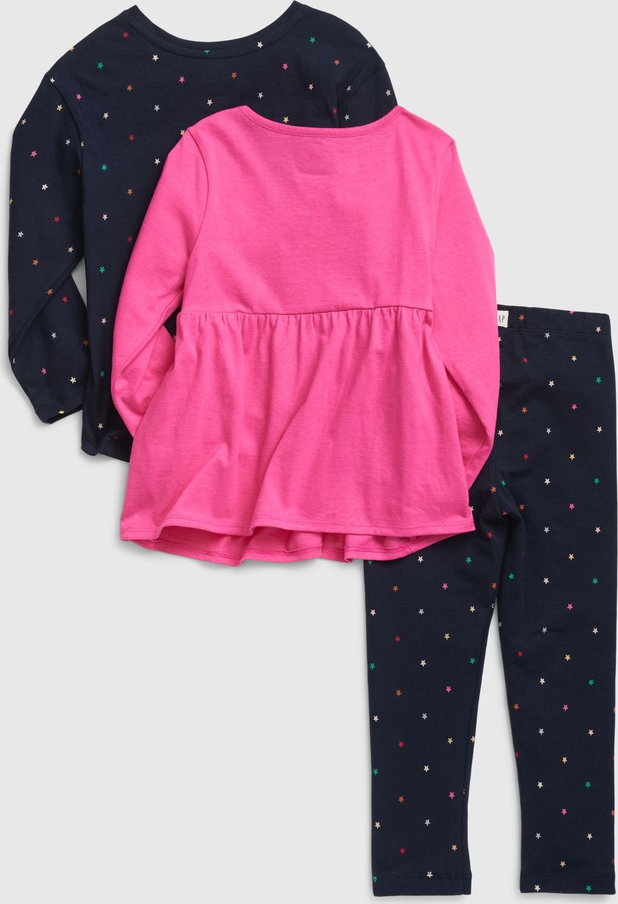 Dívky - Dětský organic outfit 3 kusů Barevná - 80-86 - obrázek 2