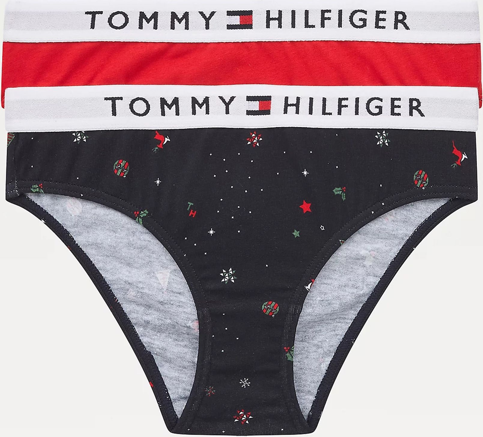 Sada dvou holčičích kalhotek v modré a červené barvě Tommy Hilfiger - 128-140 - obrázek 1