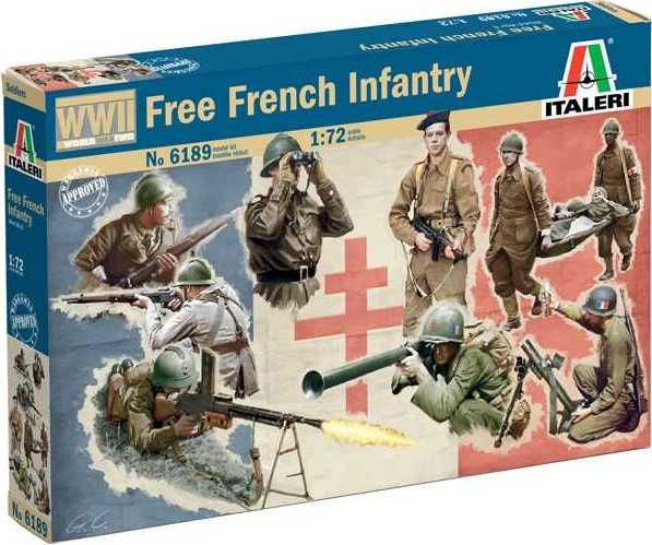 ITALERI Model Kit figurky 6189 - WWII - Free French Infantry (1:72) - obrázek 1