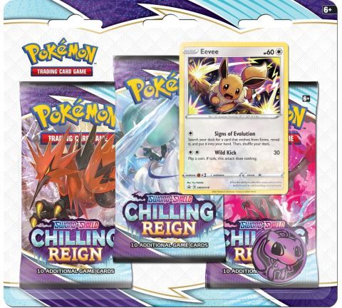 Pokémon TCG: SWSH06 Chilling Reign- 3 Blister Booster - obrázek 1