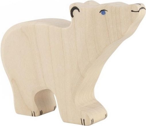 Holztiger - Dřevěné zvířátko, Medvěd lední mládě - obrázek 1