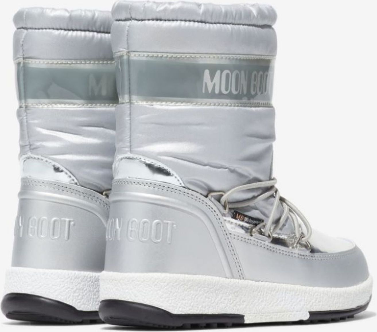 Stříbrné holčičí sněhule Moon Boot JR Girl Quilted - 28 - obrázek 2