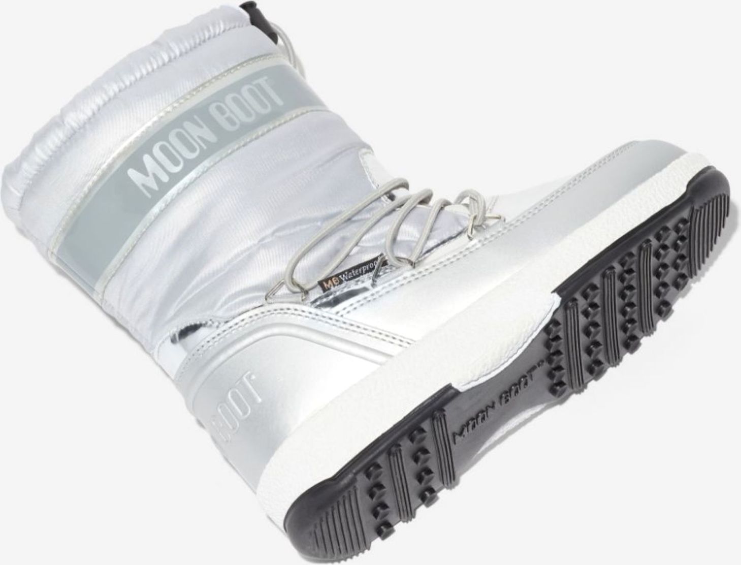 Stříbrné holčičí sněhule Moon Boot JR Girl Quilted - 28 - obrázek 3