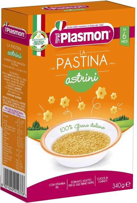 PLASMON Těstoviny pšeničné Astrini hvězdičky 340 g - obrázek 1