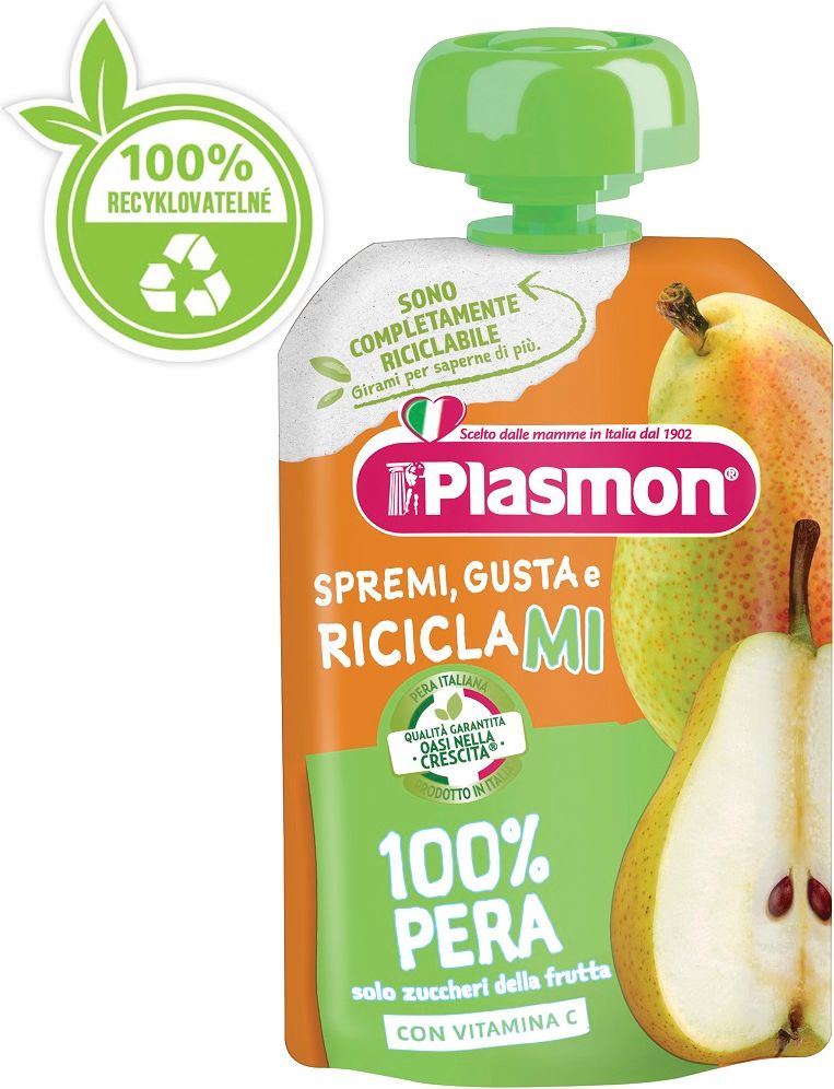 PLASMON Kapsička ovocná hruška 100 g, 6m+ - obrázek 1