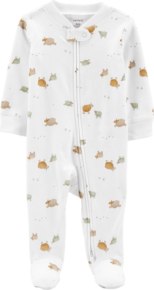 CARTER'S Overal na zip Sleep&Play Animals Ivory neutrál 3m - obrázek 1