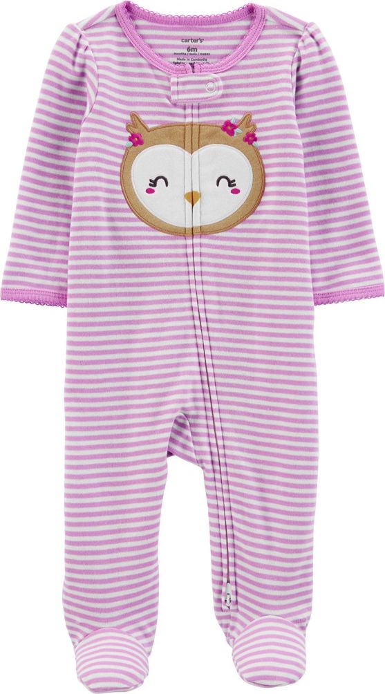 CARTER'S Overal na zip Sleep&Play Owl Purple holka 3m - obrázek 1