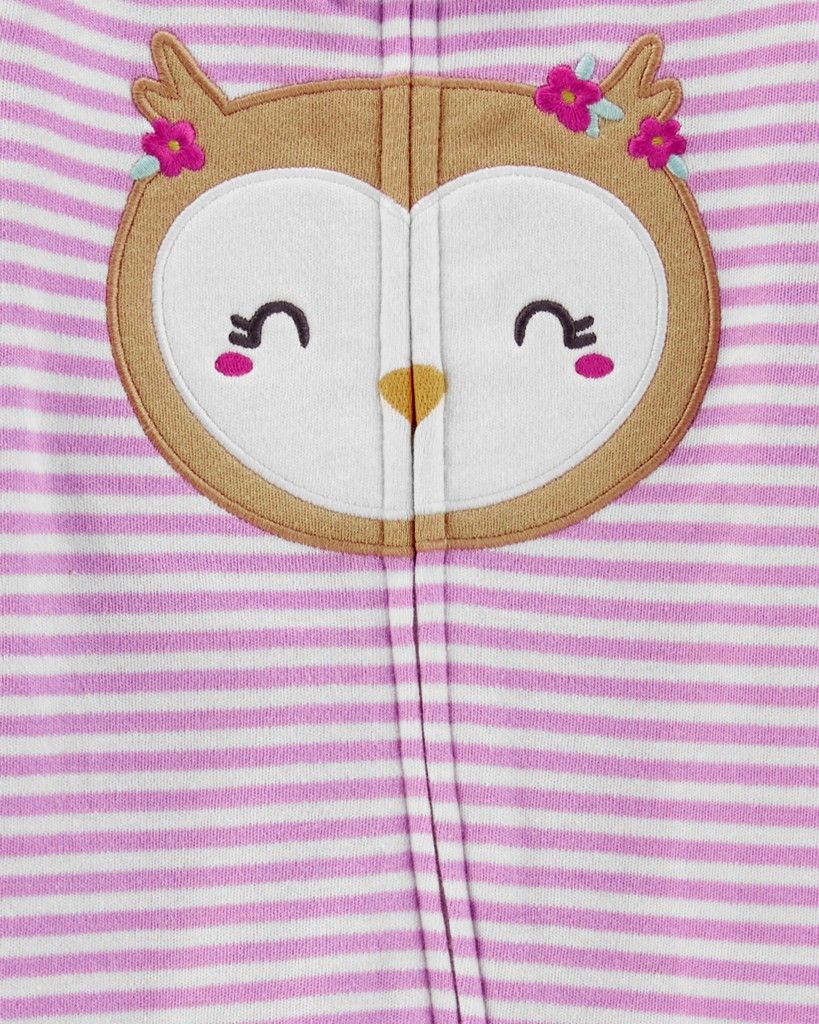 CARTER'S Overal na zip Sleep&Play Owl Purple holka 3m - obrázek 2