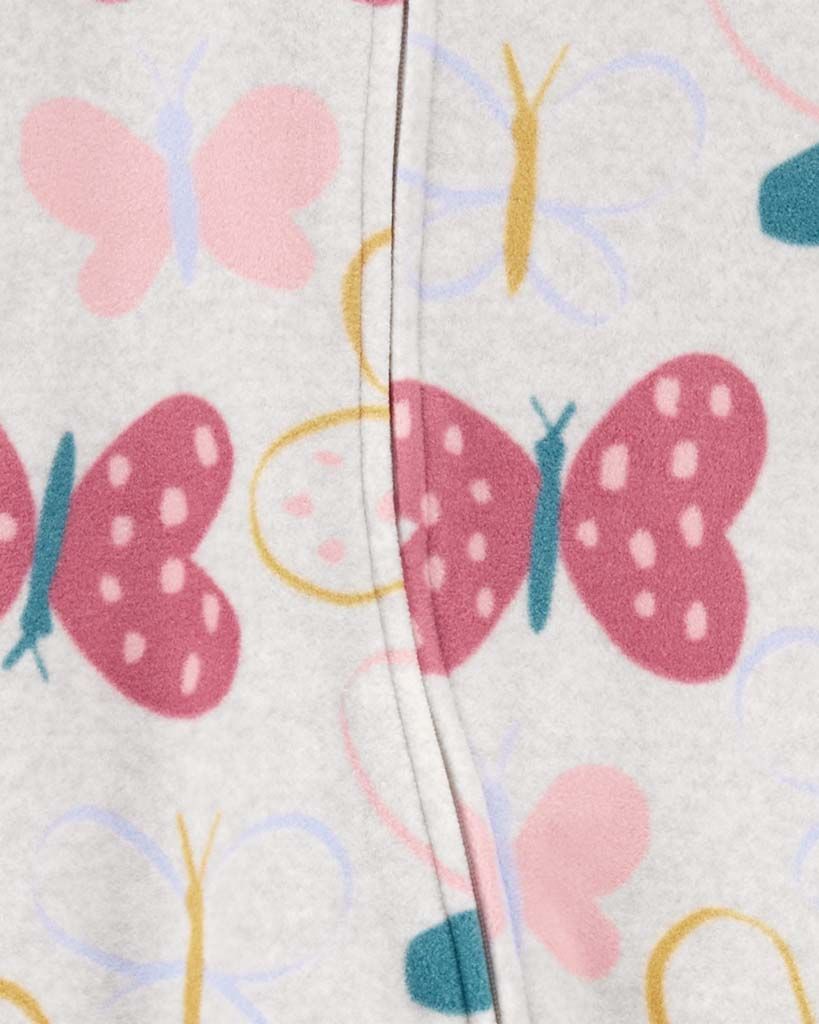 CARTER'S Overal na zip fleece Sleep & Play Butterflies dívka PRO - obrázek 2