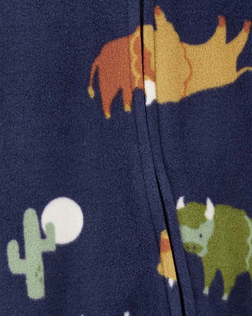 CARTER'S Overal na zip fleece Sleep & Play Navy Animals chlapec 3m - obrázek 2