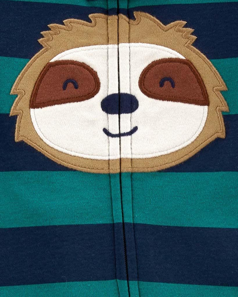 CARTER'S Overal na zip Sleep & Play Stripe Sloth chlapec 3m - obrázek 2