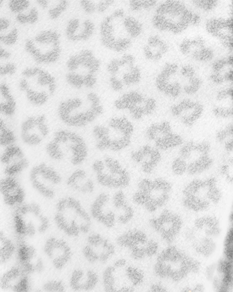 CARTER'S Overal na zip fleece Sleep & Play Grey Leopard dívka NB - obrázek 2