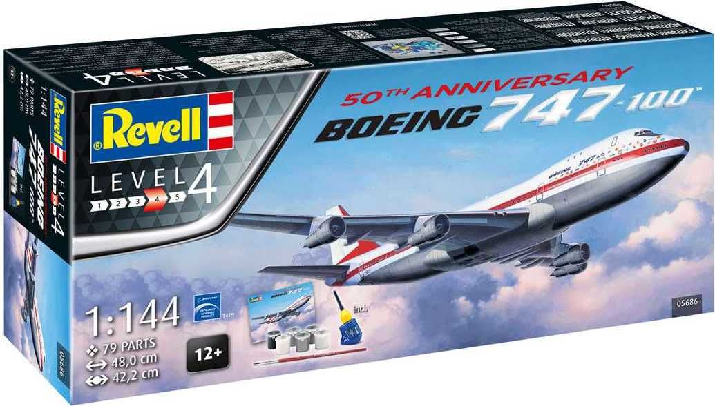 REVELL Gift-Set letadlo 05686 - Boeing 747-100, 50th Anniversary (1:144) - obrázek 1