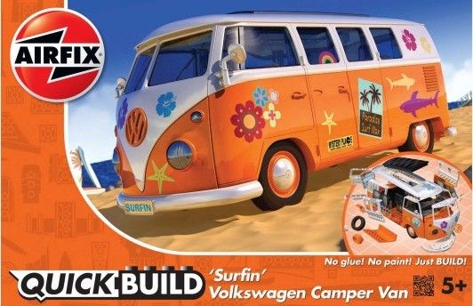 AIRFIX Quick Build auto J6032 - QUICKBUILD VW Camper Surfin' - obrázek 1