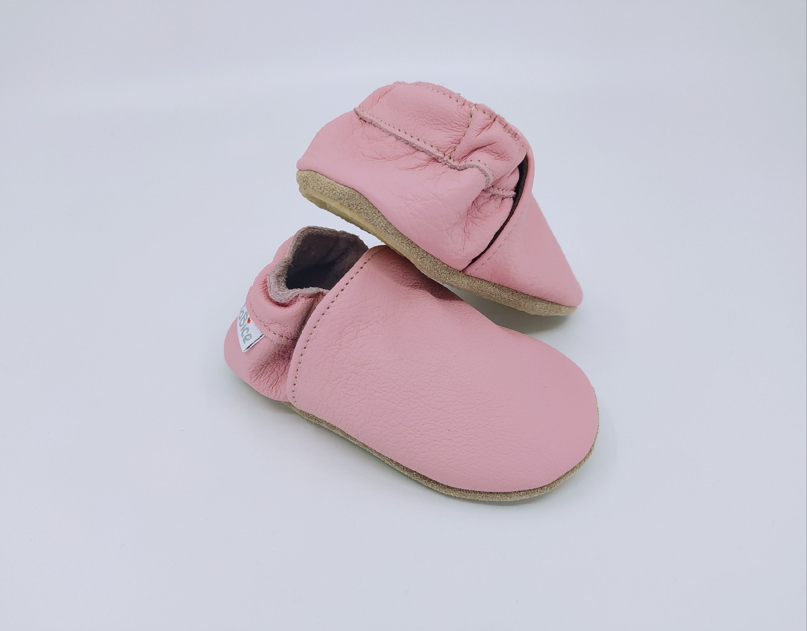 Kožené barefoot capáčky BaBice Safestep Růžové BA-057 Velikost: 20 - obrázek 1