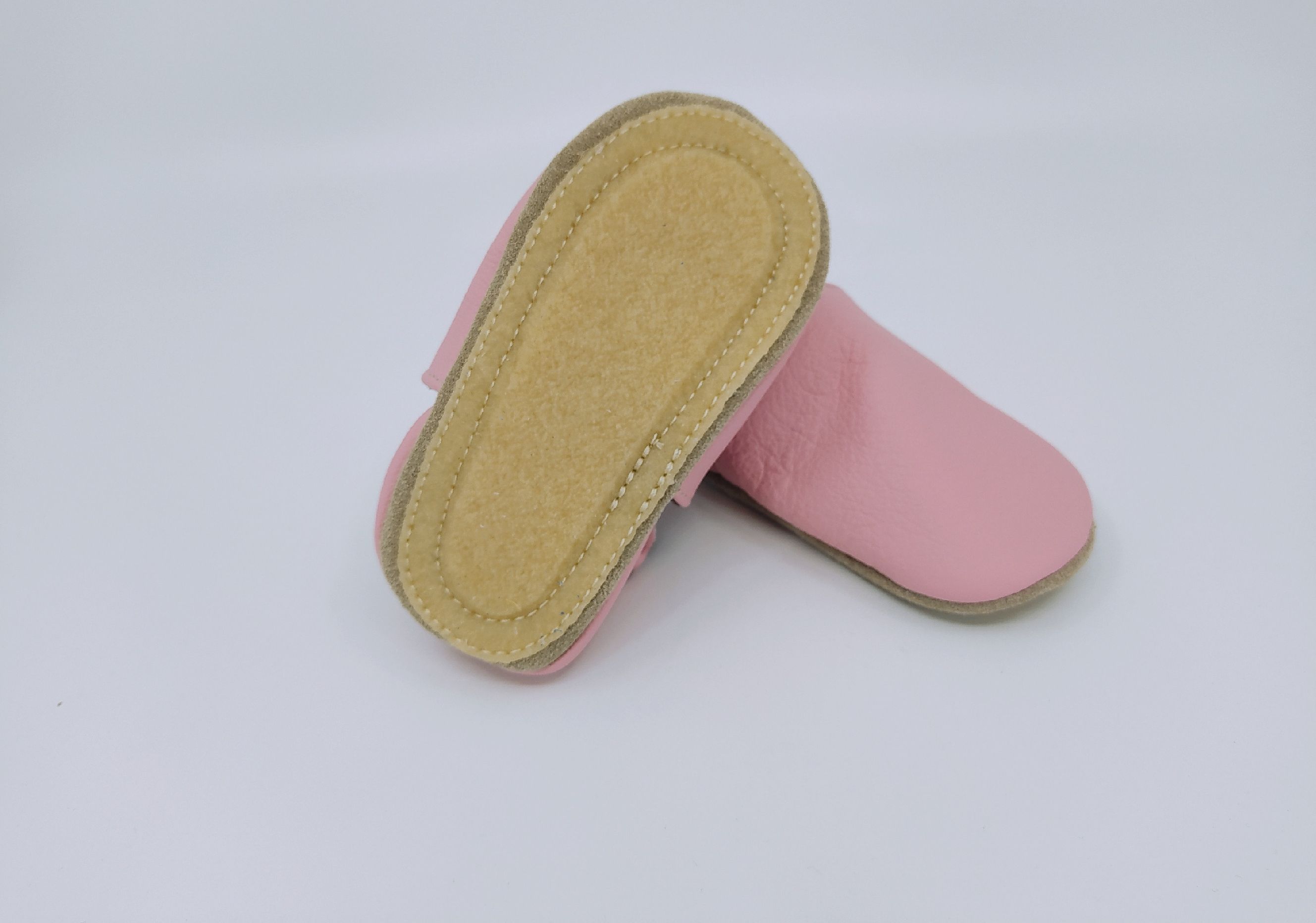 Kožené barefoot capáčky BaBice Safestep Růžové BA-057 Velikost: 20 - obrázek 3
