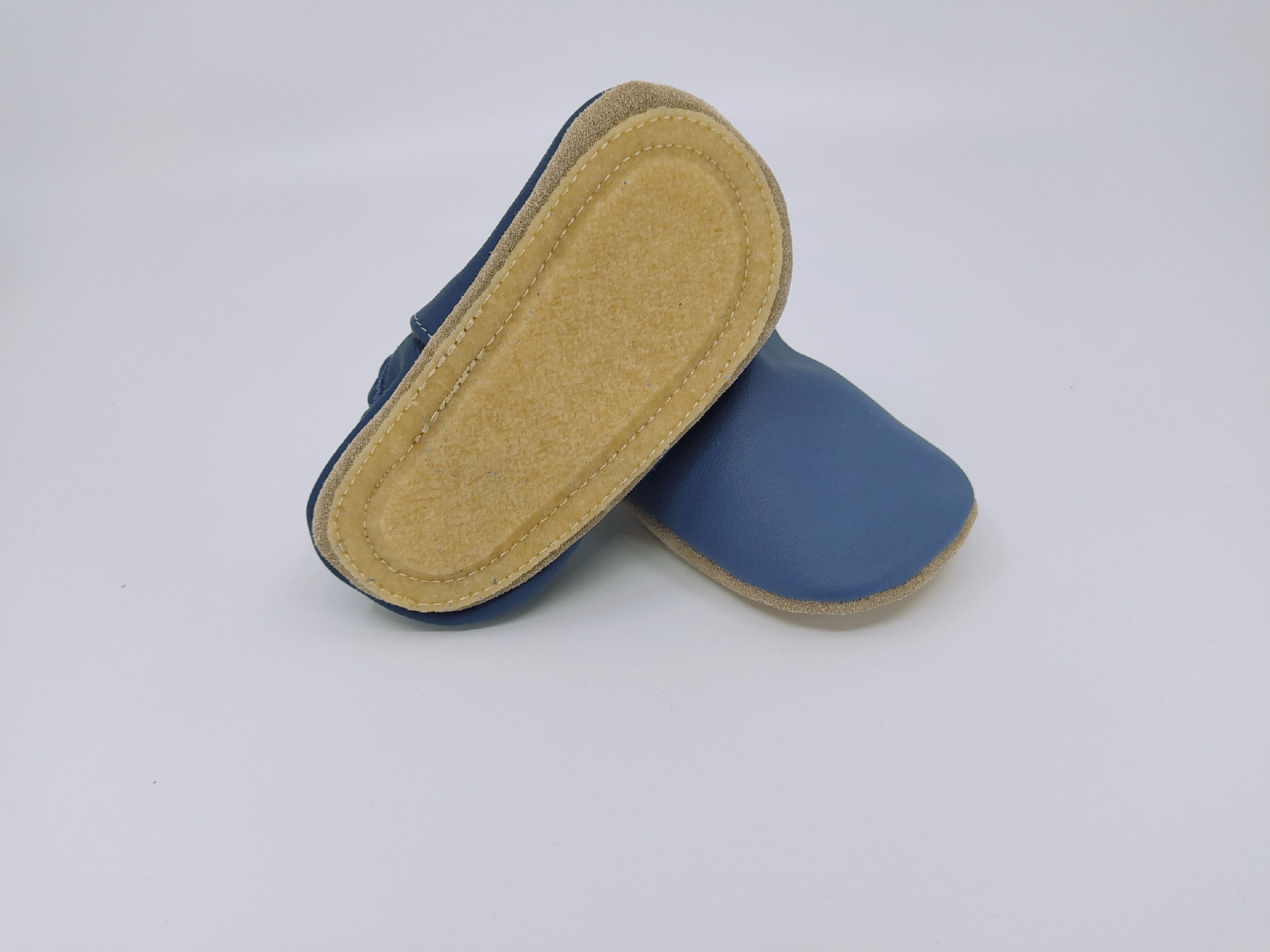 Kožené barefoot capáčky BaBice Safestep Tmavě modré BA-003 Velikost: 20 - obrázek 3